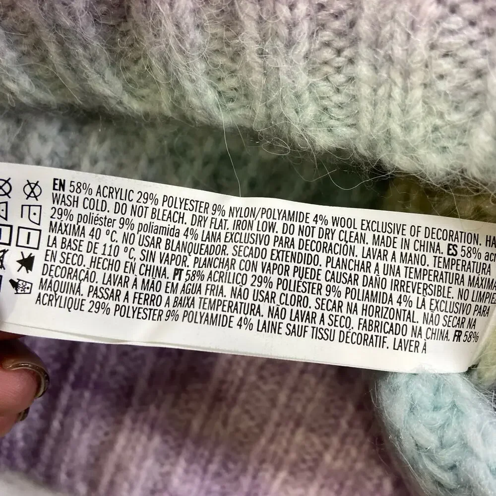 Hello Kitty Forever 21 Sweater New with tag Stripe Multicolor Sweater Sz Small - Picture 8 of 11